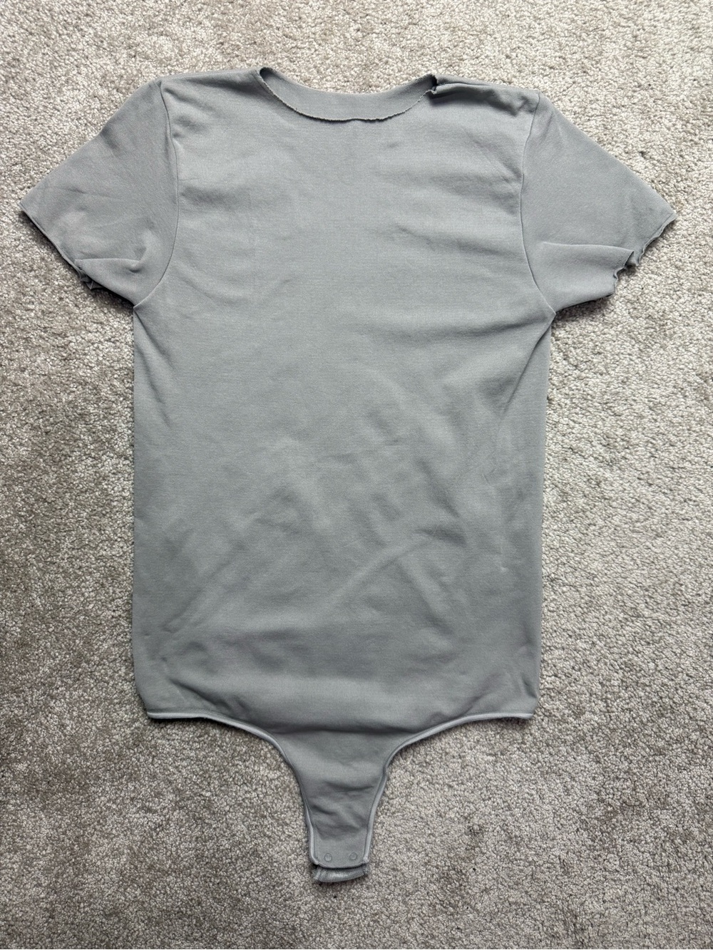 SKIMS Short-Sleeve Grey Bodysuit